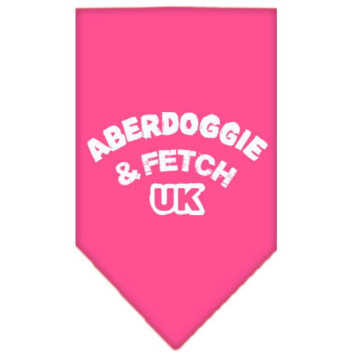 Aberdoggie UK Screen Print Bandana Bright Pink Small